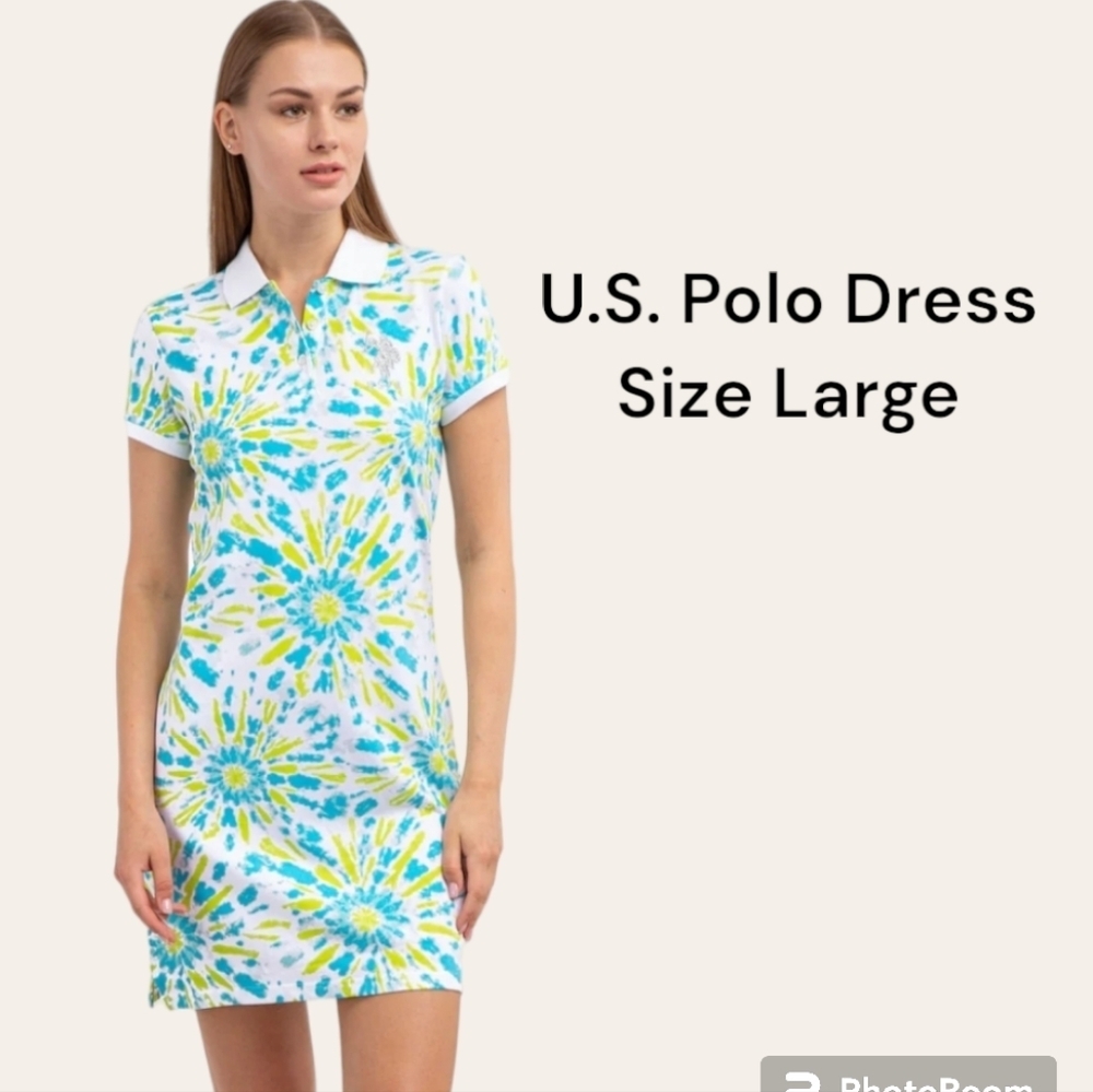 Nwt US Polo Assn Tie Dye Dress Sz Large